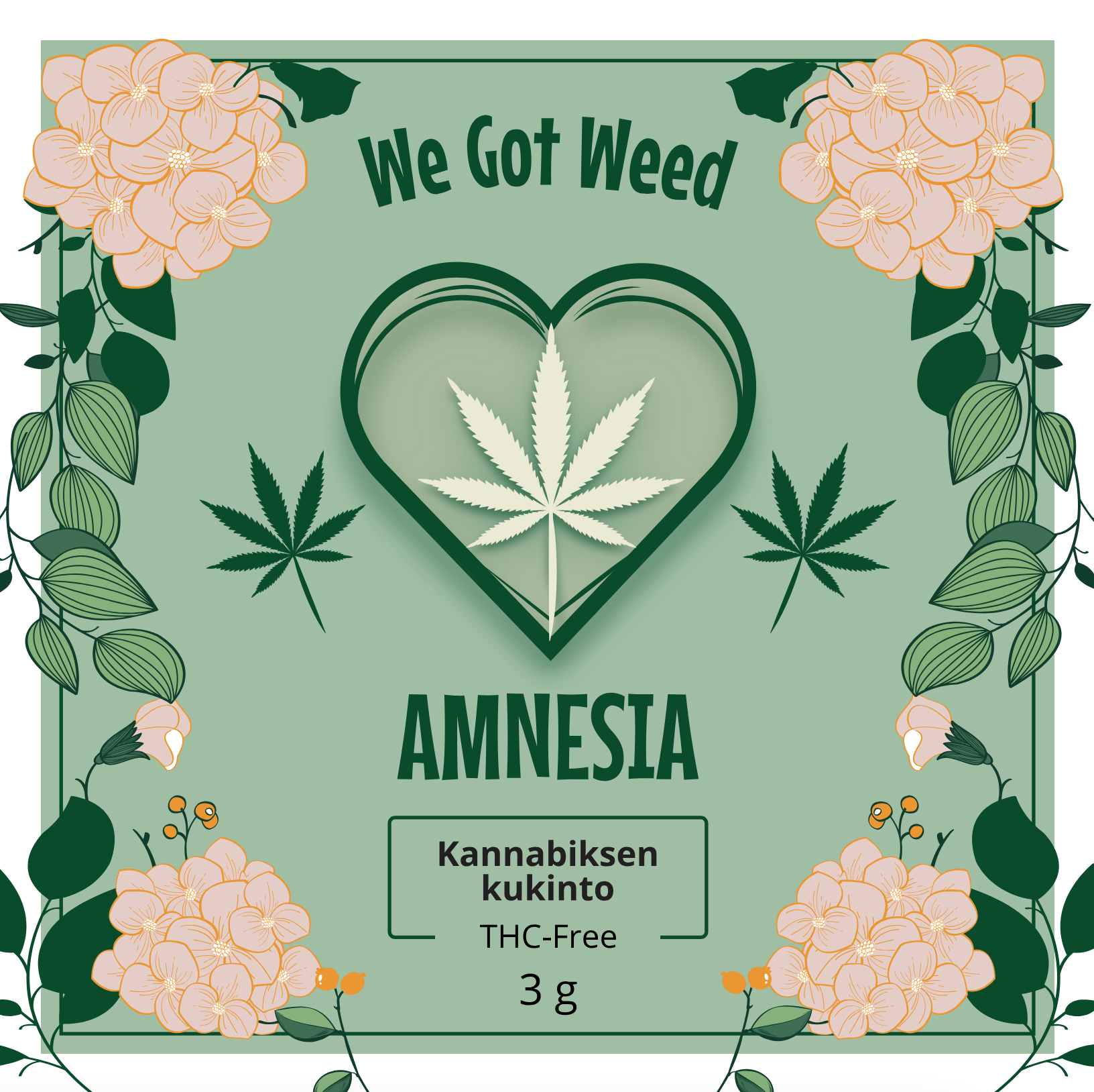 Amnesia lajikkeen kukinto 1g, 3g & 7g pusseissa