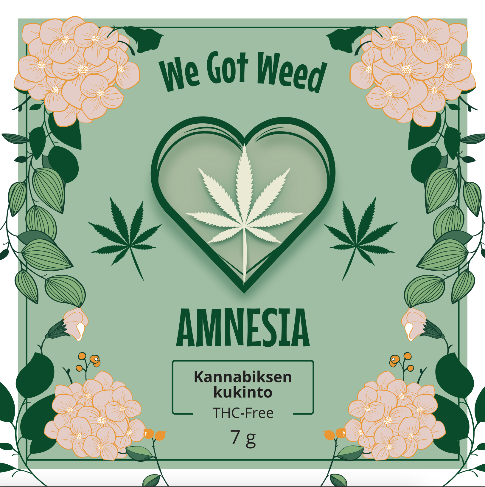Amnesia lajikkeen kukinto 1g, 3g & 7g pusseissa