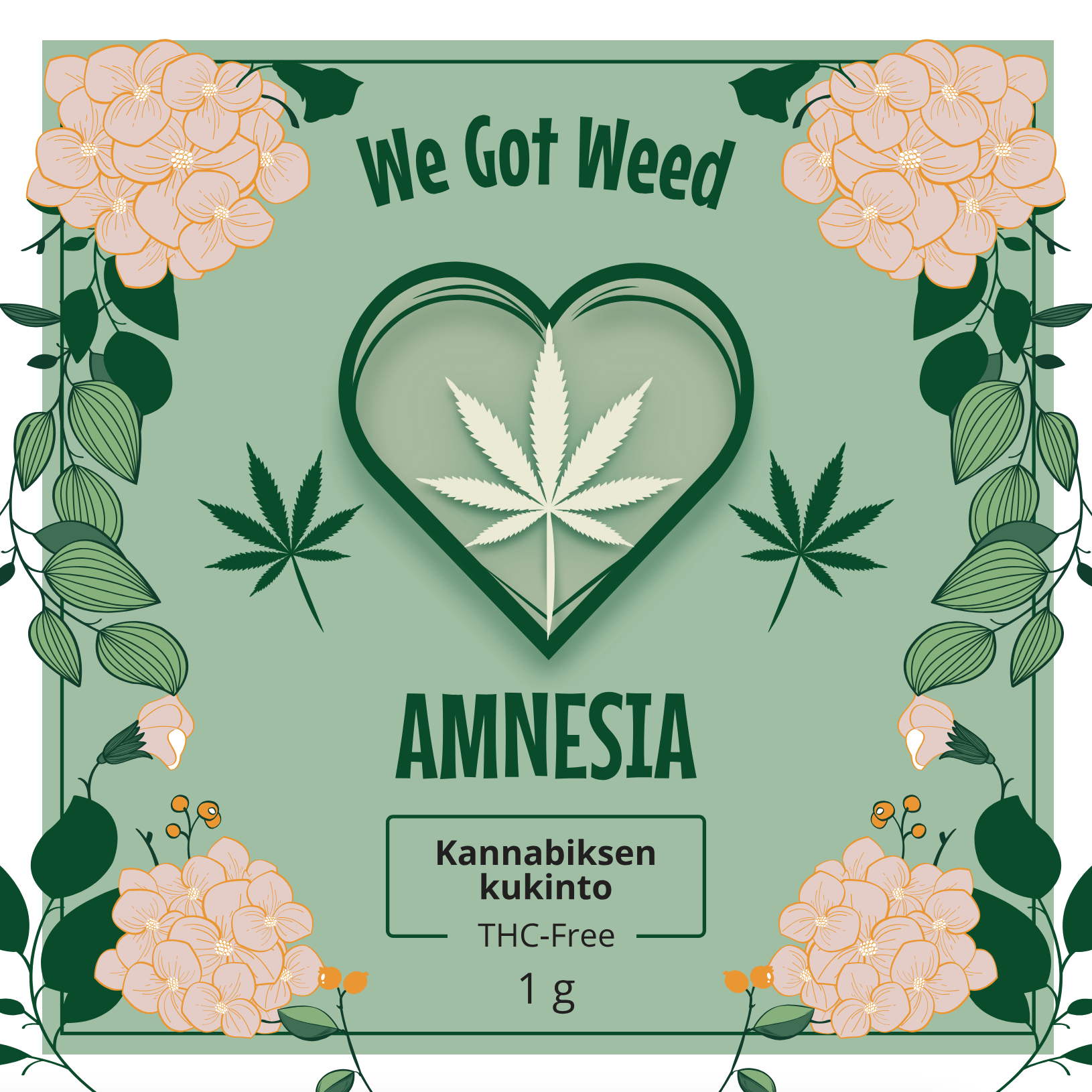 Amnesia lajikkeen kukinto 1g, 3g & 7g pusseissa