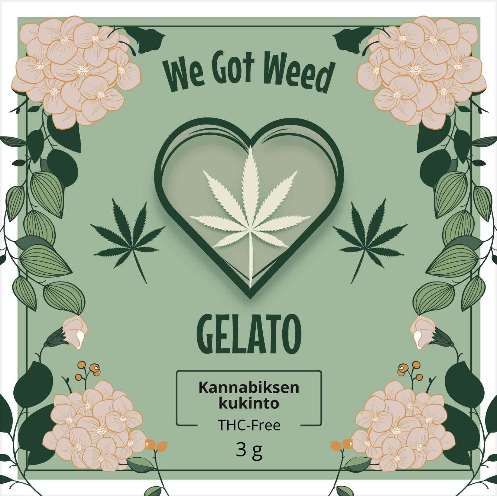 Gelato lajikkeen kukinto 1g, 3g & 7g pusseissa